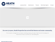 Tablet Screenshot of heathproperties.com